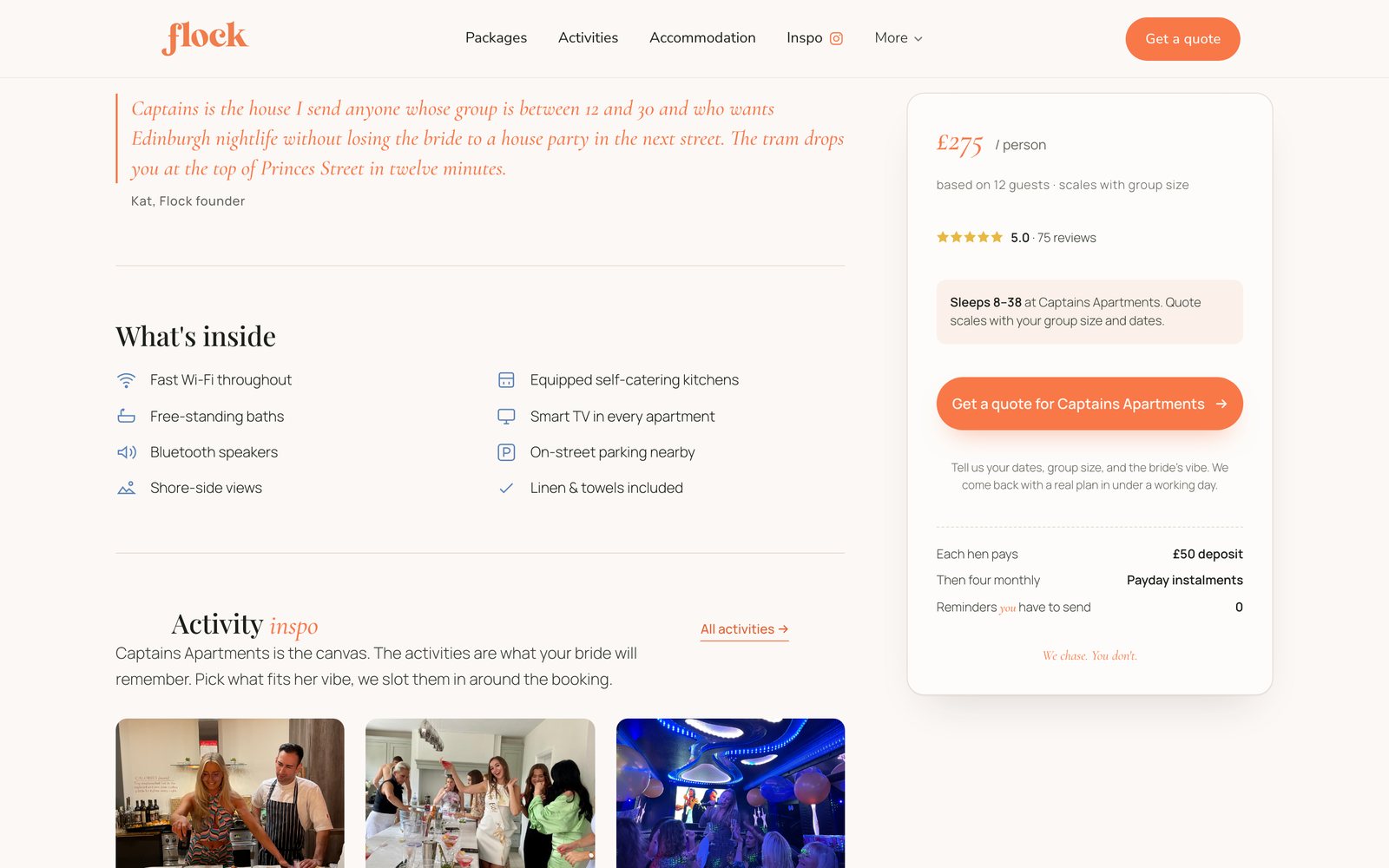 Activity Inspo (site-wide module)