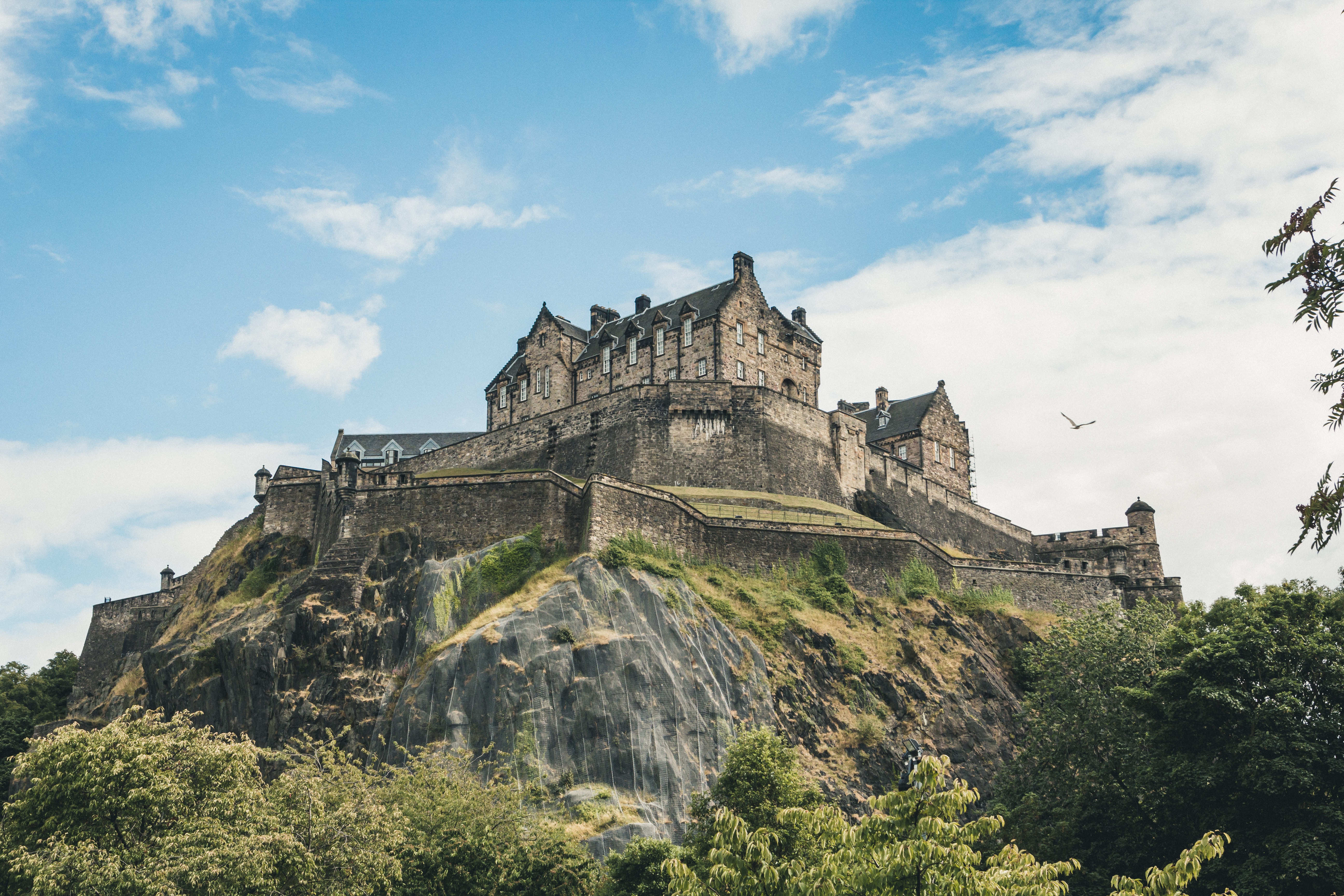 Edinburgh Castle on its volcanic rock above the city