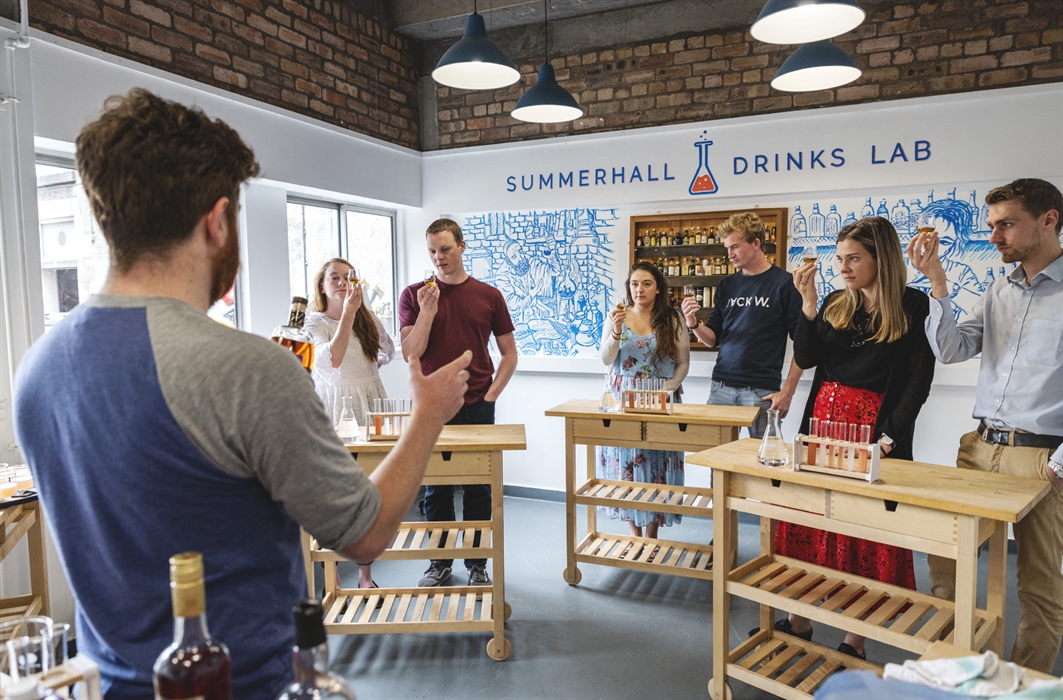 A small-group tasting at the Summerhall Drinks Lab