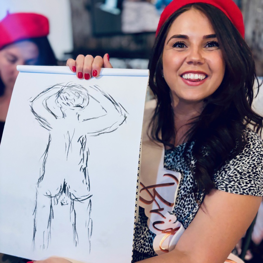 Hen party life drawing class