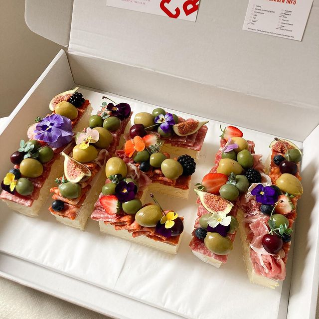 Hen brie letters grazing platter for a hen party arrival
