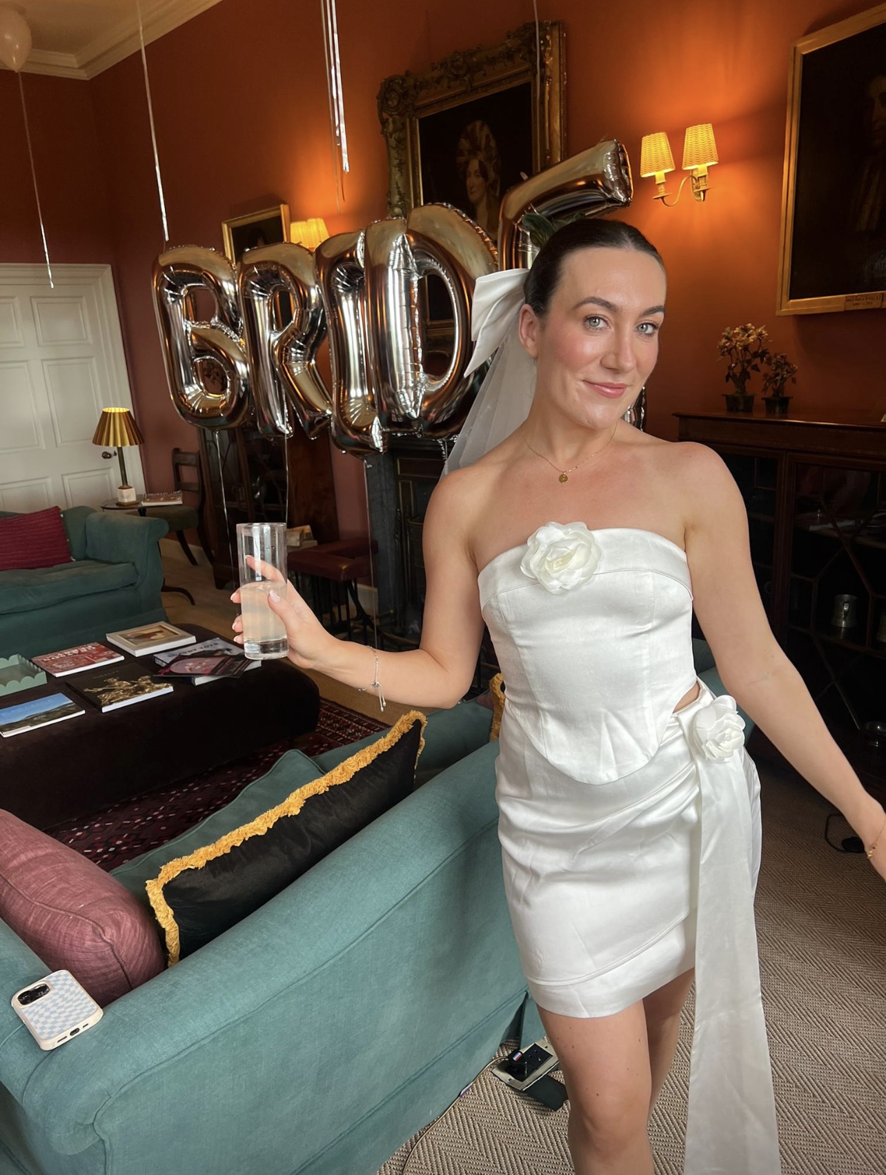 Kat, founder of Flock, on her own wedding day